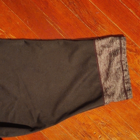 Ideology Cropped Black Leggings with Gray Space Dye Trim Sz 3X - Picture 10 of 10